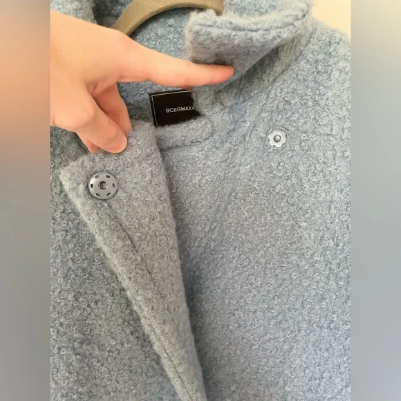 BCBGMaxAzria Light Blue Teddy Jacket Coat - Picture 5 of 9